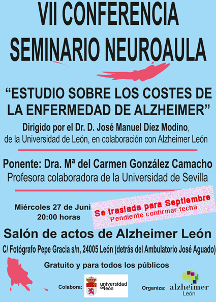 septima conferencia neuroaula Alzheimer León el coste de la enfermedad de Alzheimer