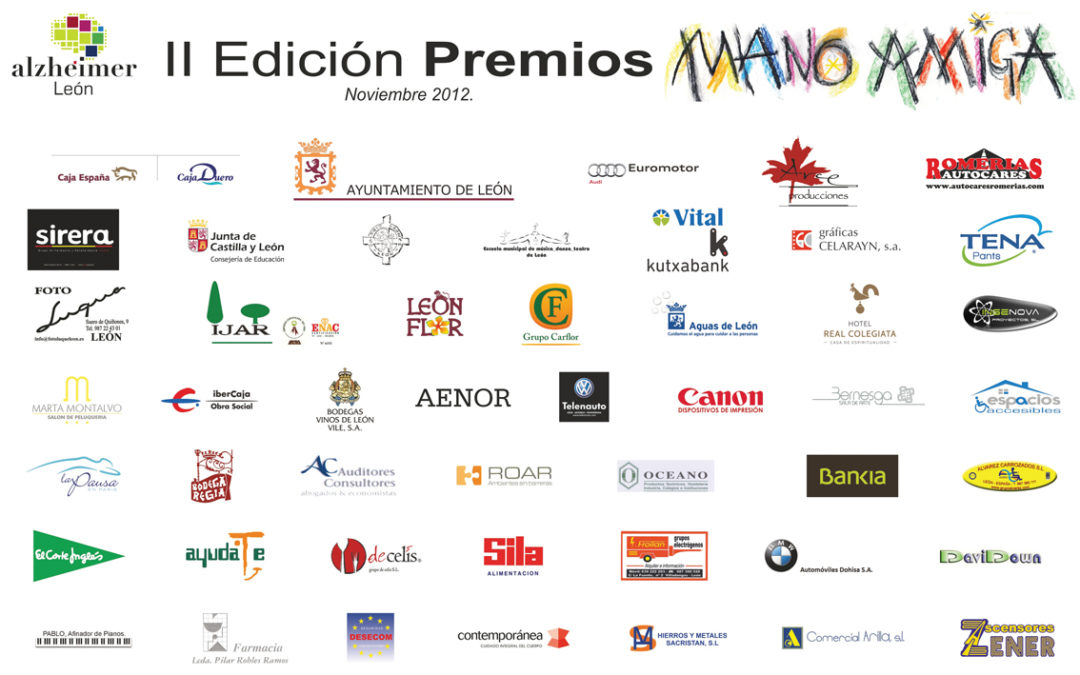 Patrocinadores de la Gala de Entrega de la II Edición Premios MANO AMIGA 2012