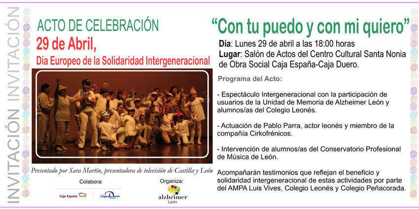 invitacion acto celebracion dia europeo de la solidaridad intergeneracional 29 de abril salon de actos santa nonia
