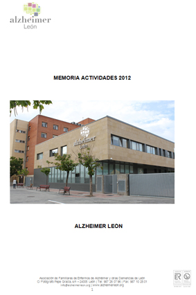 memoria de actividades 2012 de Alzheimer León