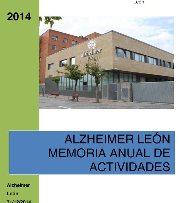 memoria de actividades 2014 de Alzheimer León