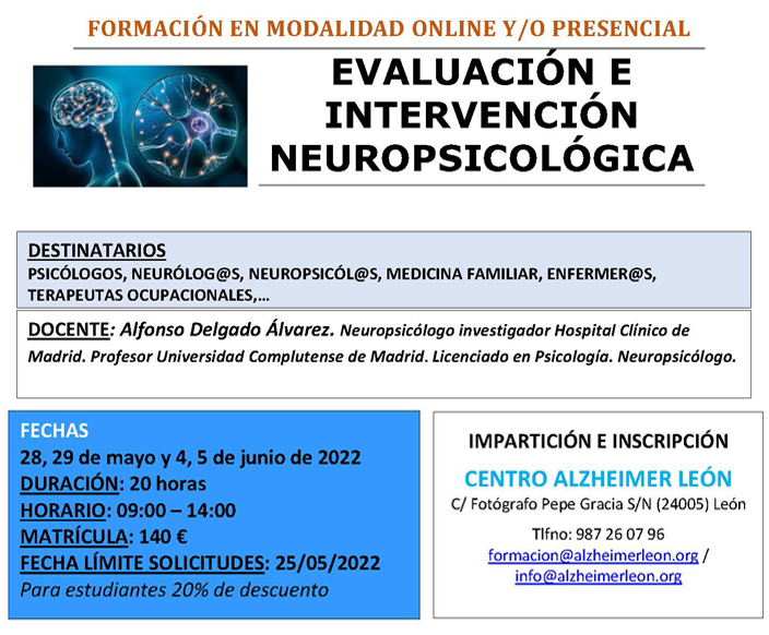 Curso «Evaluación e intervención neuropsicológica».
