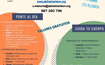 Alzheimer Leon reactiva su programa de familias con talleres gratuitos para cuidadores y abierto a todos los leoneses