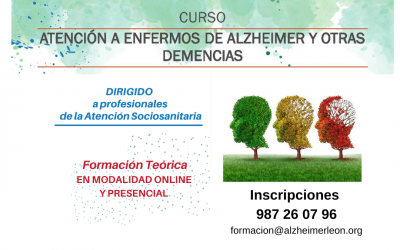 Formación dirigida a Profesionales del sector sociosanitario en atención a enfermos de Alzheimer y otras demencias.