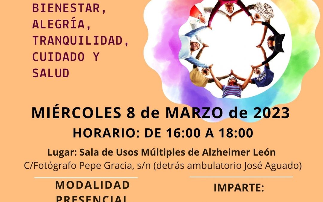 cartel taller biodanza marzo 2023 en Alzheimer León