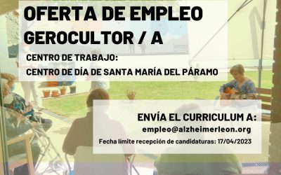 Oferta de empleo: Gerocultor/a en Santa María del Páramo