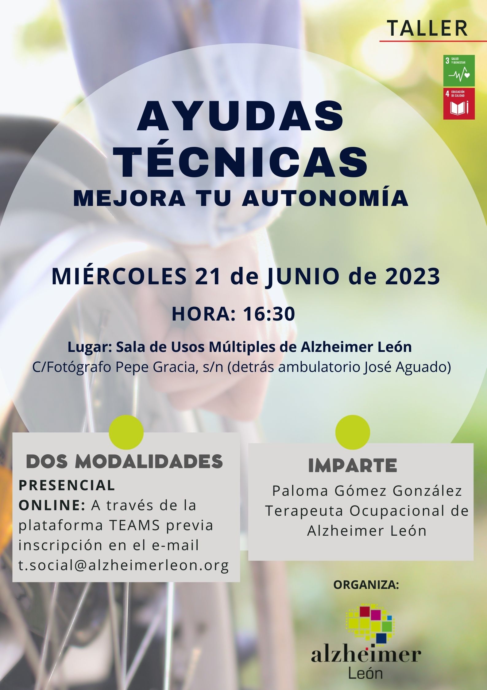 información sobre ayudas técnicas en Alzheimer León