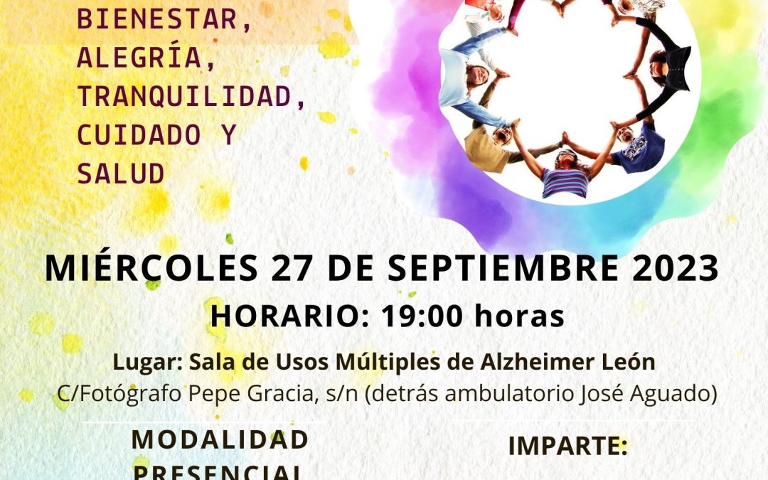 cartel taller de biodanza el 27 de septiembre de 2023 en Alzheimer León