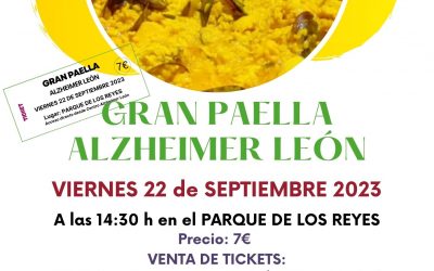 celebramos una Gran Paella de Alzheimer Léon en el Parque de los Reyes de León el viernes 22 de septiembre