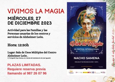 Cartel Vive la Magia Navidad 2023 en Alzheimer León