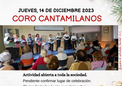 cartel coro cantamilanos navidad 2023
