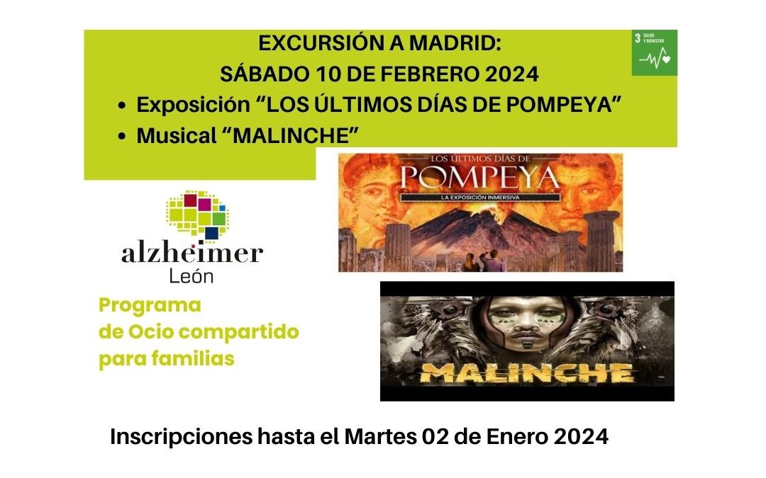 Excursión a Madrid el sábado 10 de febrero de 2024