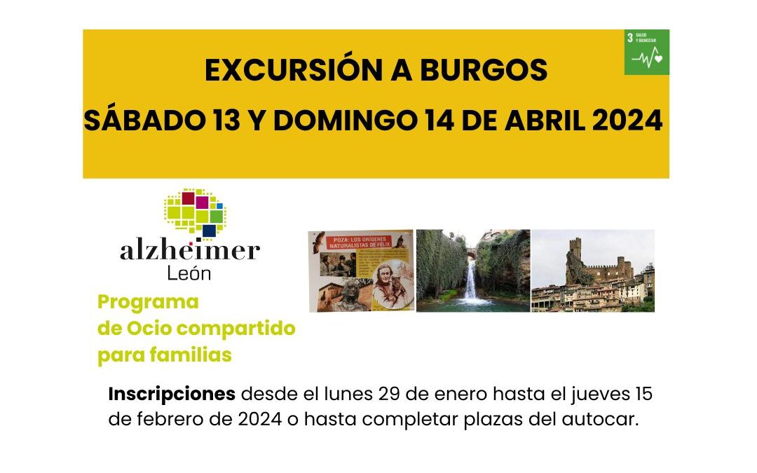 cartel excursión a Burgos Alzheimer León 2024