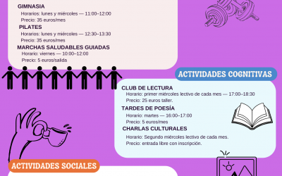 Programa de Actividades Físicas, Cognitivas, Culturales y Sociales para este curso