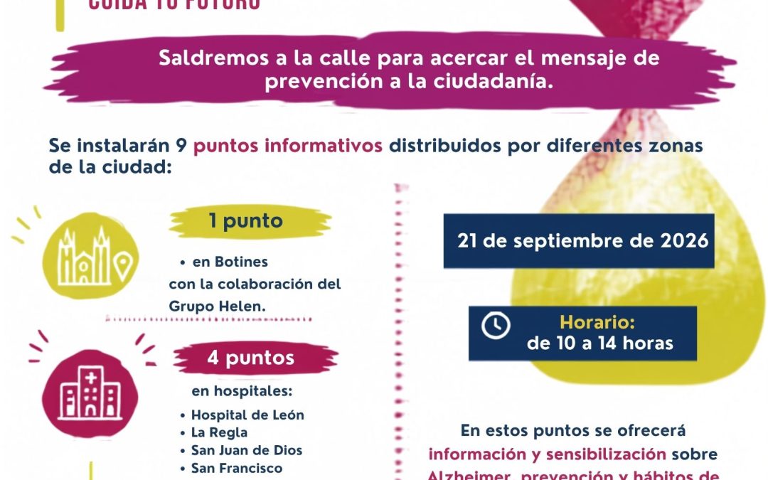 No esperes a que el Alzheimer te obligue a actuar: Jornada de sensibilización el día 21